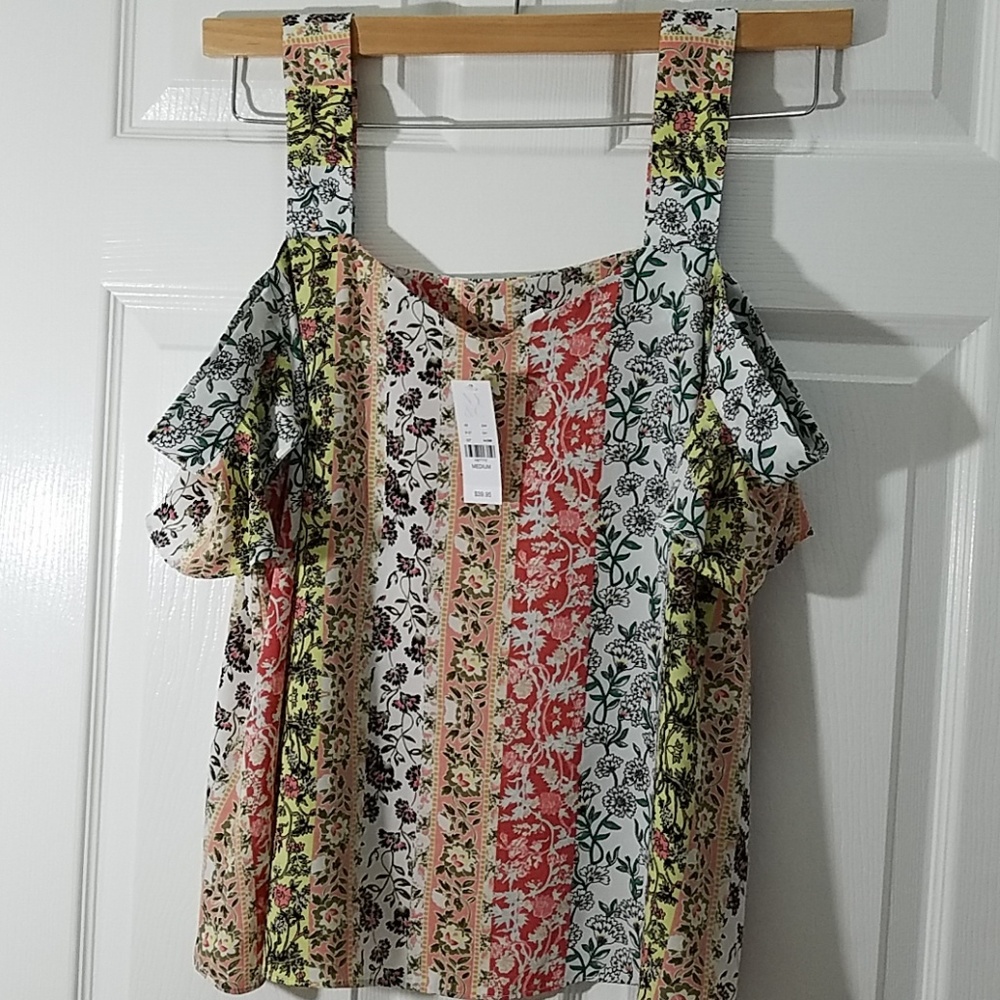New York & Company Cold-Shoulder Blouse
